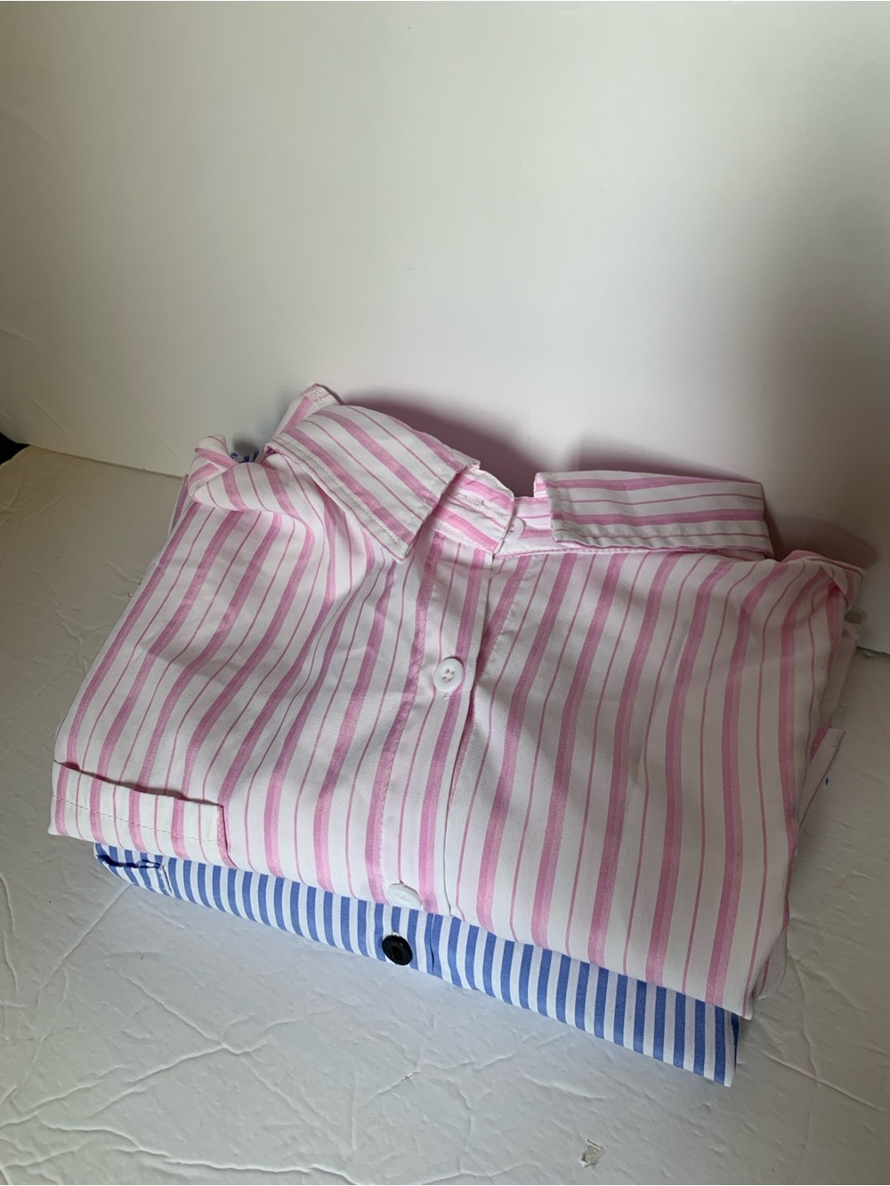 Pink and White Striped Shirts 3XL